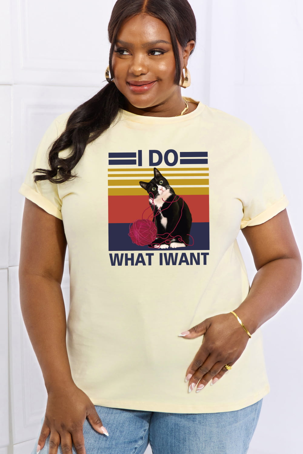 Simply Love I DO WHAT I WANT Graphic Cotton Tee