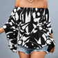 Take Me Dancing Printed Off-Shoulder Bell Sleeve Blouse