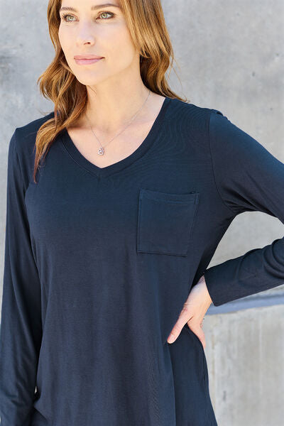 Basic Bae Take Me Anywhere V-Neck Long Sleeve Top