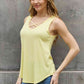 BOMBOM Rockin' It Criss Cross Front Detail Sleeveless Top in Butter Yellow