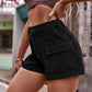 Turn Up The Music High-Waist Denim Shorts with Pockets