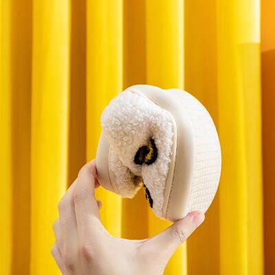 Melody A Perfect Day Smiley Face Cozy Slippers in Yellow Smile Mix