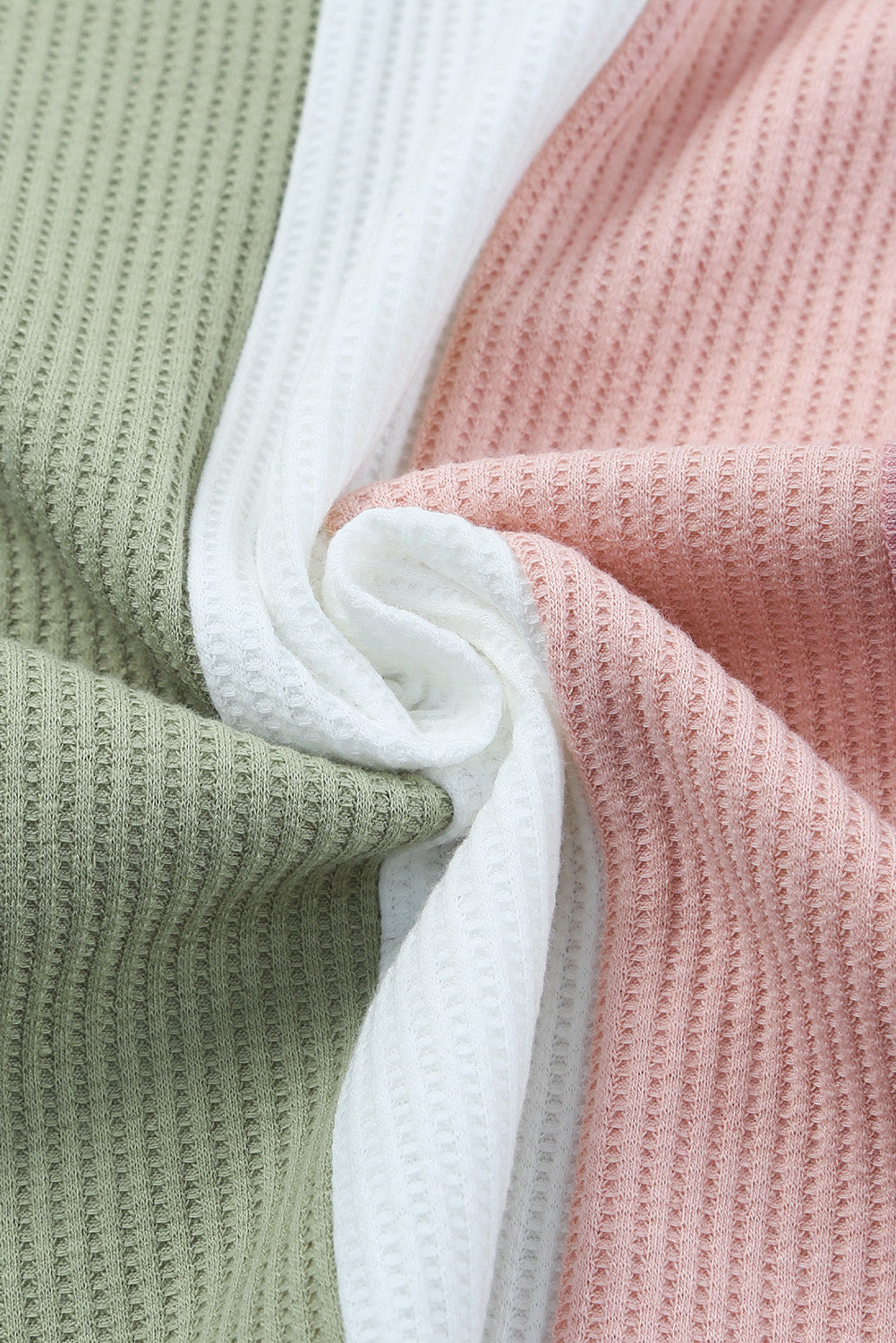 In Sync Multicolored Striped Waffle-Knit Sleeveless Tank