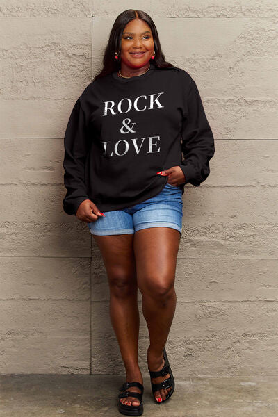 Simply Love ROCK ＆ LOVE Graphic Sweatshirt