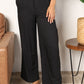 Double Take Going With The Flow Drawstring Smocked Waist Wide Leg Pants
