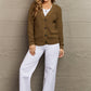 Zenana Kiss Me Tonight Button Down Cardigan in Olive
