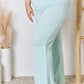 RISEN All Day Mint High Waist Ultra Soft Knit Flare Pants
