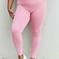 Zenana Fit For You High Waist Active Leggings in Light Rose