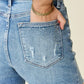 Judy Blue Rhea High Waist Rhinestone Decor Denim Shorts