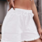 Essentially Yours Drawstring Raw Hem Denim Shorts