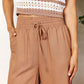 Double Take Going With The Flow Drawstring Smocked Waist Wide Leg Pants