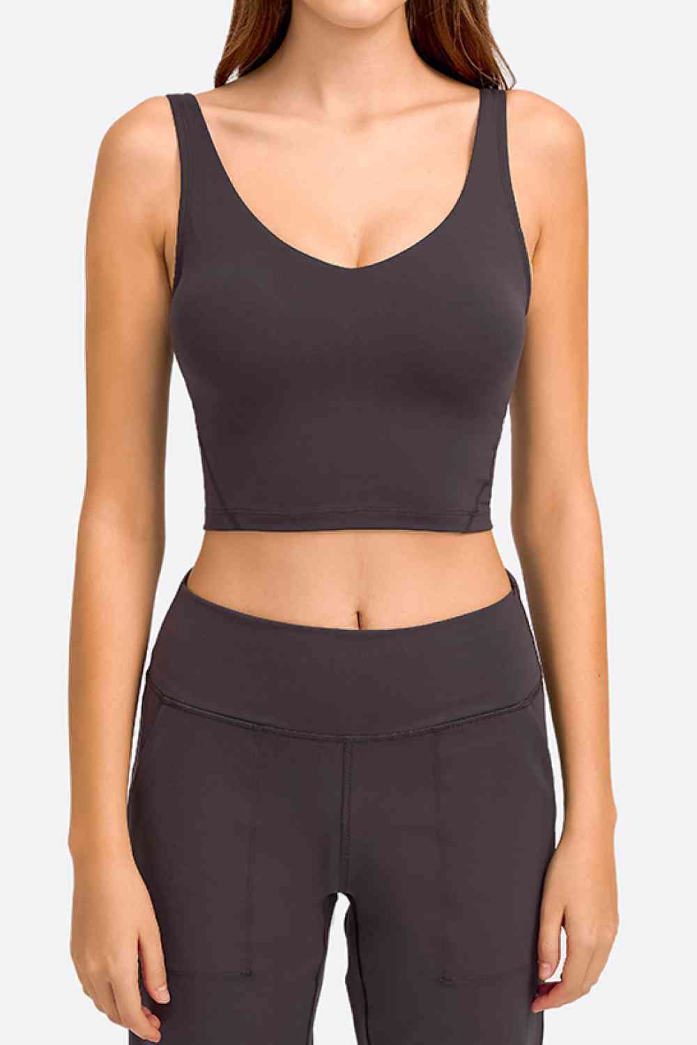 Cherished Deep V-Neck Crop Sports Bra
