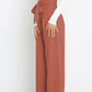 Office Chic Tie Front Wide Paperbag Waist Leg Pants