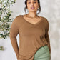 Zenana Glamour and Grace Long Sleeve V-Neck Top