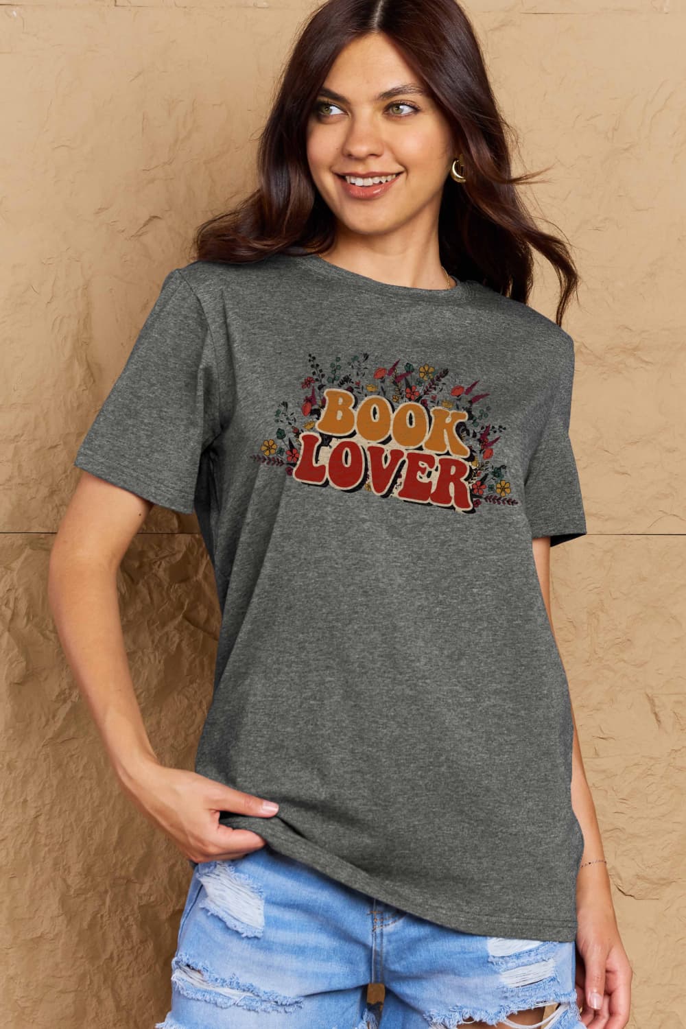 Simply Love BOOK LOVER Graphic Cotton Tee