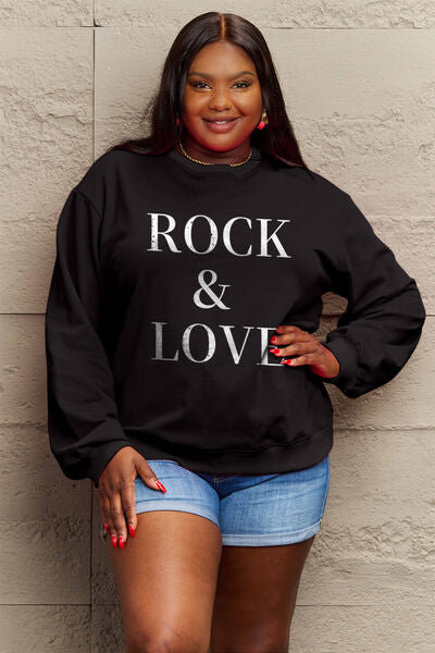 Simply Love ROCK ＆ LOVE Graphic Sweatshirt