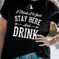 My Drinkin' Tee Graphic T-Shirt with Cuffed Sleeves