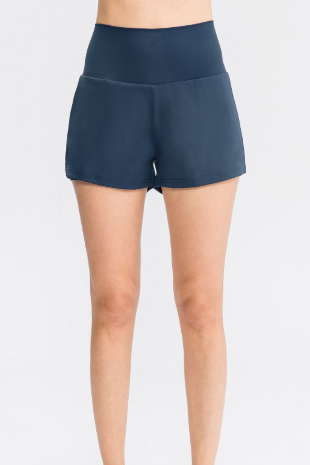 Rise And Grind Wide Waistband Sports Shorts with Pockets
