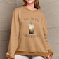 Simply Love NEVER TOO COLD FOR ICED COFFEE Graphic Sweatshirt