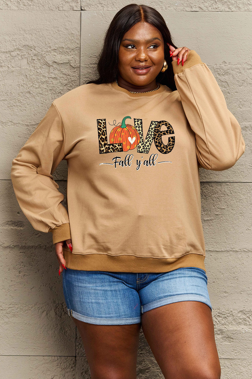 Simply Love LOVE FALL Y'ALL Graphic Sweatshirt