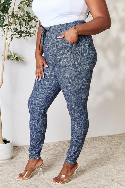 LOVEIT My Mantra Heathered Drawstring Leggings with Pockets