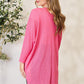 Heimish Capturing Magic Open Front Long Sleeve Cardigan in Fuchsia Pink