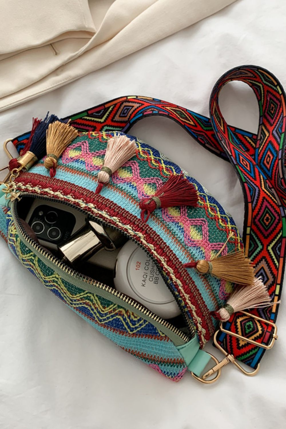 Searching For Adventure Bohemian Sling Bag with Tassels