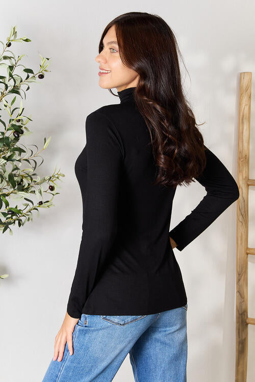 BOMBOM Enchantment Turtleneck Long Sleeve Blouse