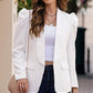 Double Take Leading The Day Puff Sleeve Shawl Collar Blazer