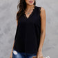 Lashes Are Better Eyelash Lace V-Neck Tank Top