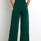Office Chic Tie Front Wide Paperbag Waist Leg Pants