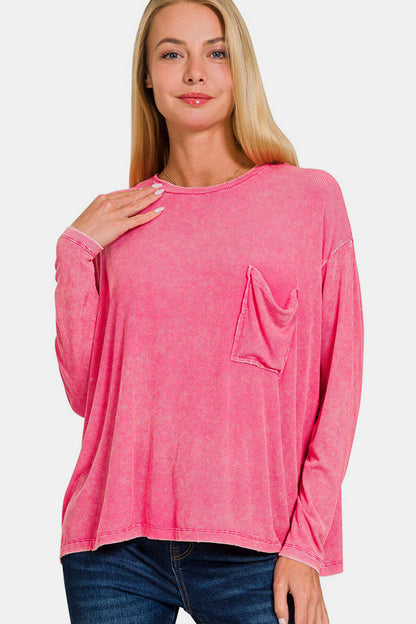 Zenana Breezy Days Long Sleeve T-Shirt