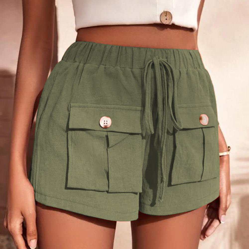 It's A Vibe Tie Waist Cargo Shorts