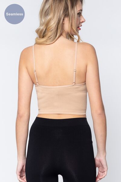 ACTIVE BASIC Unstoppable Crop Rib Seamless Cami in Nude