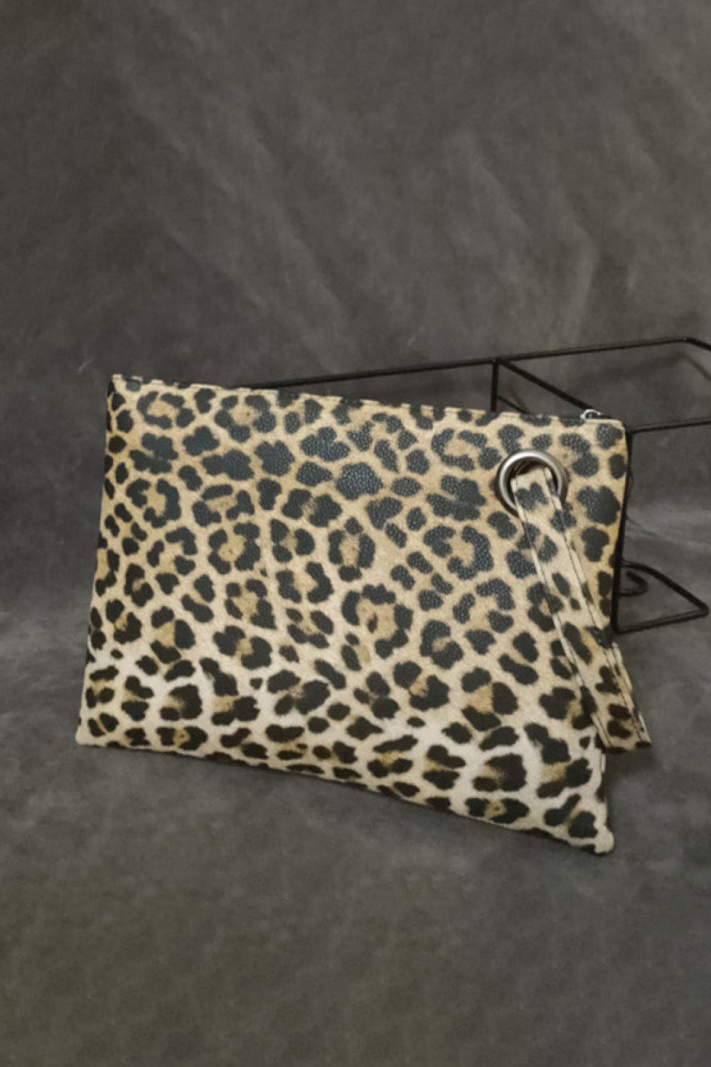 On The Prowl Leopard PU Leather Clutch