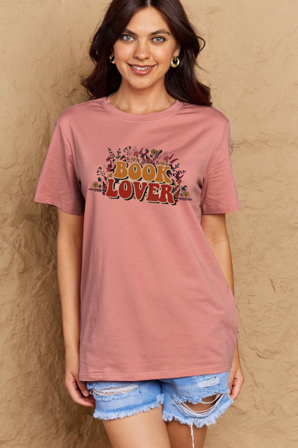 Simply Love BOOK LOVER Graphic Cotton Tee