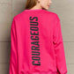 Simply Love COURAGEOUS Long Sleeve Graphic Sweatshirt