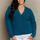 Zenana Kiss Me Tonight Button Down Cardigan in Teal