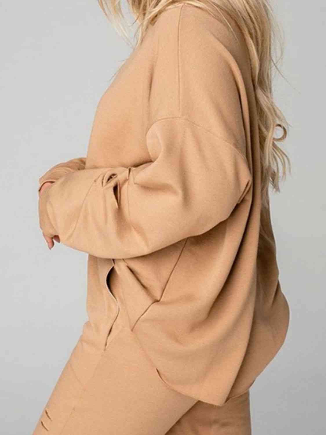 Me, Myself And I Distressed Sweatshirt and Joggers Set