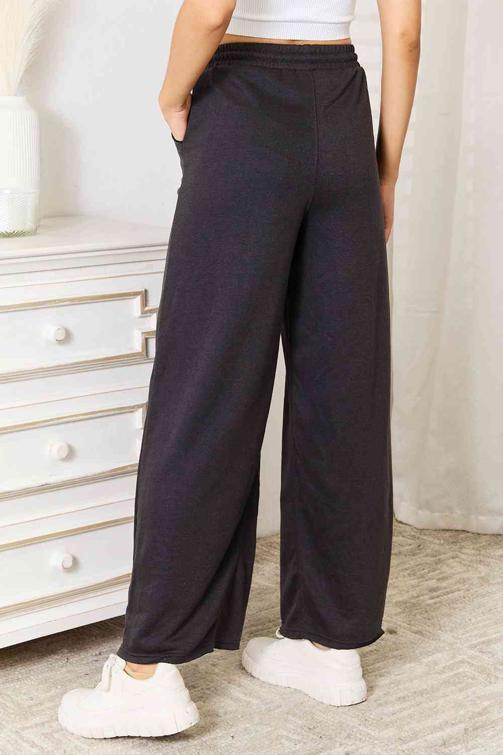 Basic Bae Cozy & Chic Wide Leg Pocketed Pants