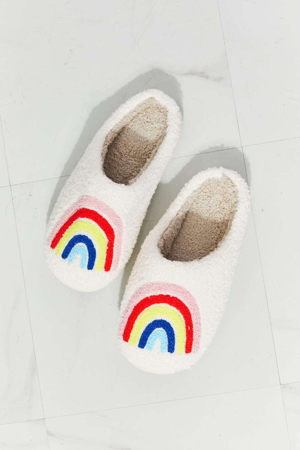 MMShoes Rainbow Plush Slippers