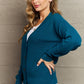 Zenana Kiss Me Tonight Button Down Cardigan in Teal