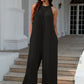 Double Take Architect Of My Life Tie Back Cutout Sleeveless Jumpsuit with Pockets