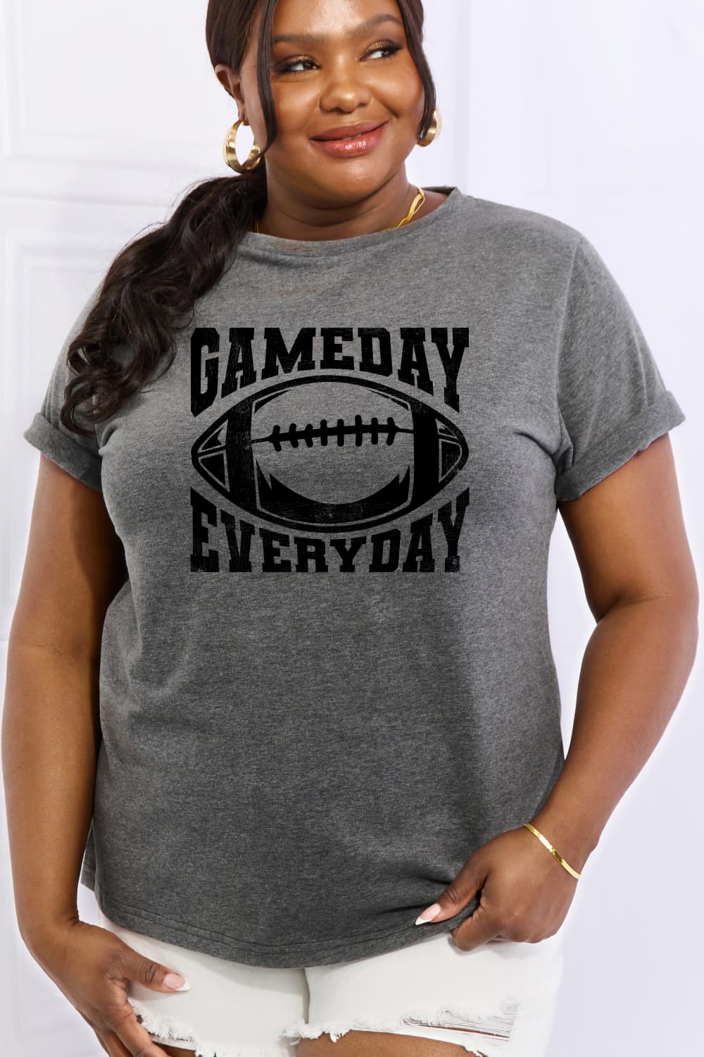 Simply Love GAMEDAY EVERYDAY Graphic Cotton Tee