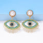 Evil Eye Shape Rhinestone Zinc Alloy Synthetic Dangle Earrings