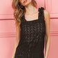 BiBi Eyelet You Very Much Ruffle Wide Strap Tank