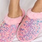 Forever Link Sprinkle with Sparkle Sequin Plush Round Toe Slippers