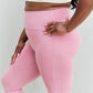 Zenana Fit For You High Waist Active Leggings in Light Rose