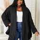 HEYSON Cuddled Up Open Front Cardigan with Scarf Design