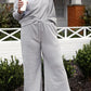 Double Take Let's Slow Down Textured Long Sleeve Top and Drawstring Pants Set